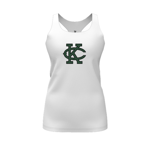 [FT0TRBWH-FYS-LOGO1] Decker Racerback Tank Top (Female Youth S, White, Logo 1)