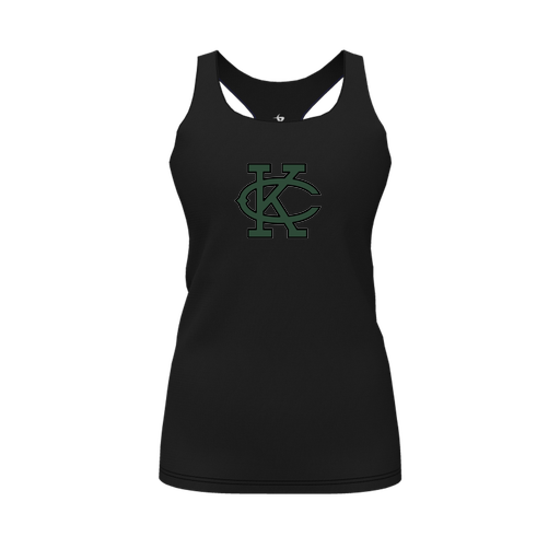 [FT0TRBBK-FYS-LOGO1] Decker Racerback Tank Top (Female Youth S, Black, Logo 1)