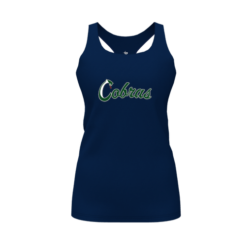 [FT0TRBNV-FYS-LOGO2] Decker Racerback Tank Top (Female Youth S, Navy, Logo 2)