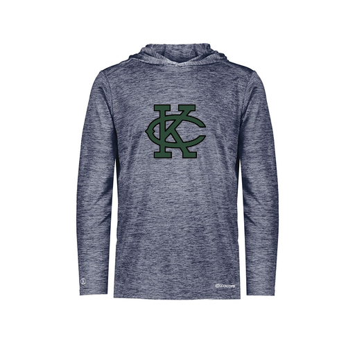 [FOLHCGNV-YS-LOGO1] Decker Youth Charge Hoodie (Youth S, Navy, Logo 1)