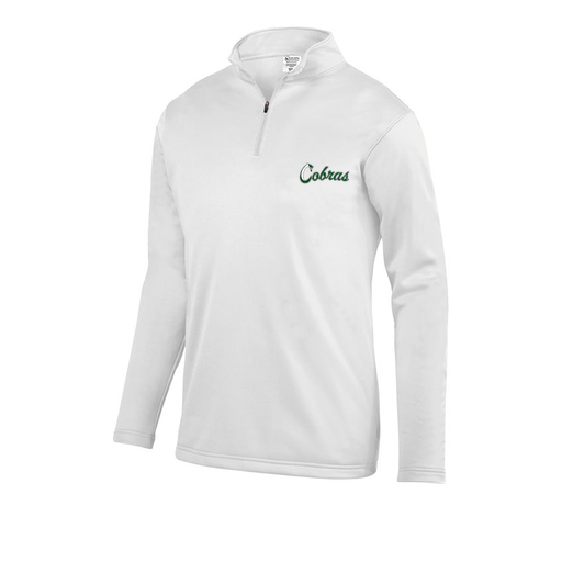 [FOLQFFWH-AS-LOGO2] Decker Men's FlexFleece 1/4 Zip (Adult S, White, Logo 2)