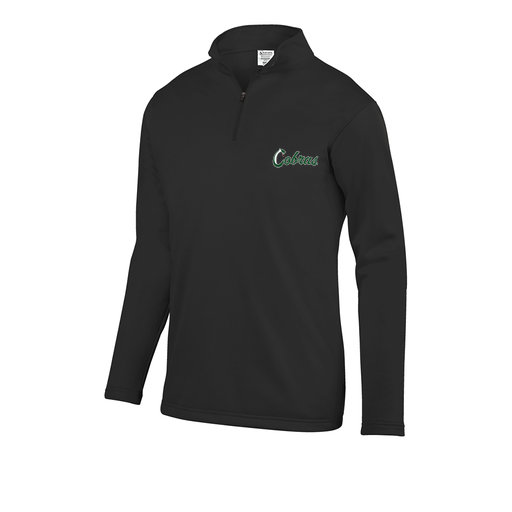 [FOLQFFBK-YS-LOGO2] Decker Youth FlexFleece 1/4 Zip (Youth S, Black, Logo 2)