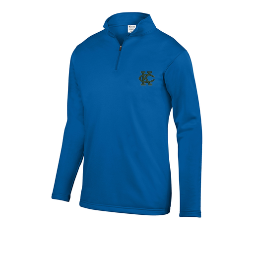 [FOLQFFRY-YS-LOGO1] Decker Youth FlexFleece 1/4 Zip (Youth S, Royal, Logo 1)